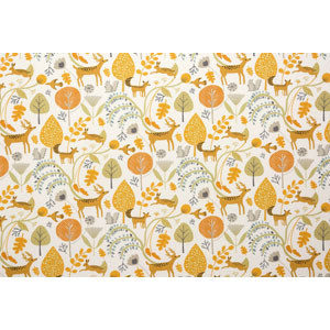 Scandi Woodland Ochre Fabric Fryetts