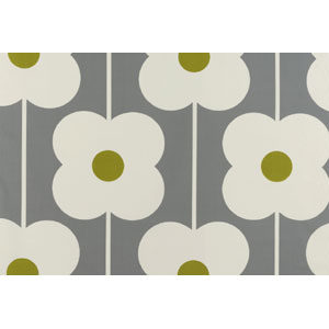 Abacus Flower Olive Fabric Orla Kiely