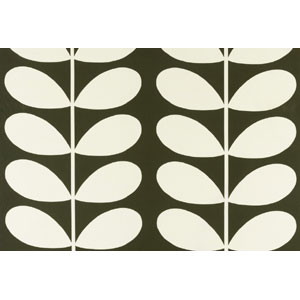 Giant Stem Khaki Fabric Orla Kiely