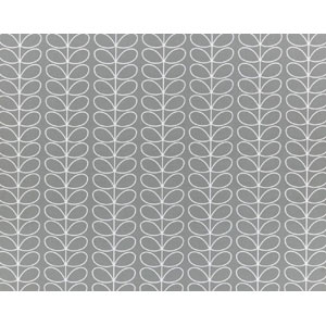 Linear Stem Silver Fabric Orla Kiely