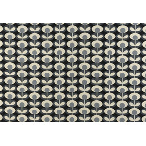 Oval Flower Cool Grey Fabric Orla Kiely