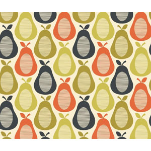 Scribble Pear Multi Fabric Orla Kiely