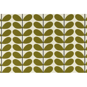 Two Colour Stem Olive Fabric Orla Kiely