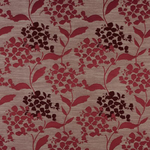 Hydrangea Cranberry Fabric Prestigious Textiles