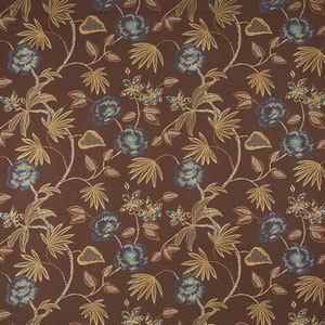 Lotus Flower Cinnamon Fabric Prestigious Textiles