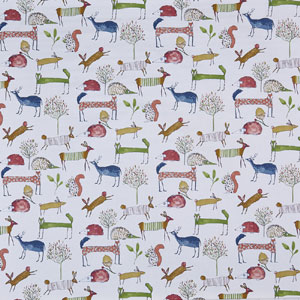 Oh My Deer Berry Fabric Prestigious Textiles