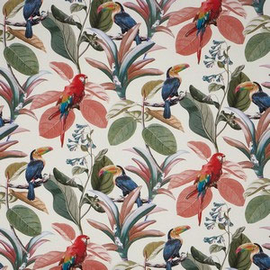 Parakeet Papaya Fabric Prestigious Textiles