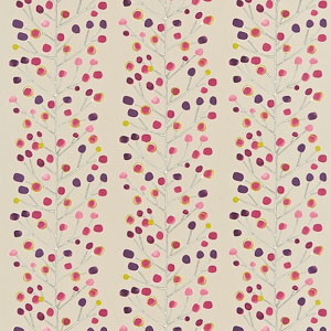 Berry Tree Mink Plum Berry and Lime 120925 Fabric Scion Living