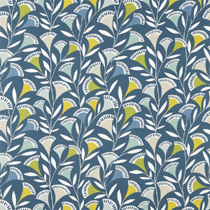 Noukku Mist Kiwi Midnight 120588 Fabric Scion Living