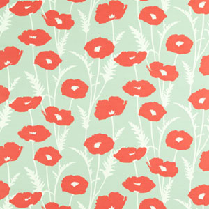 Poppy Pop Sage Poppy 121030 Fabric Scion Living